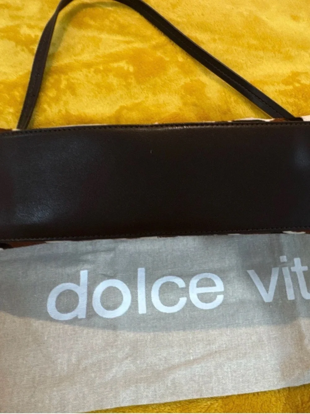 Dolce Vita Brown and White Spot Shoulder Bag